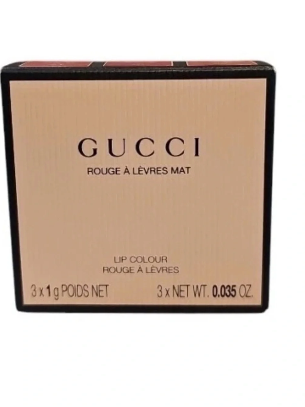NIB GUCCI Rouge A Levres Mat Lip Colour 3 Mini LIPSTICKS  Argentina, Red, Janet